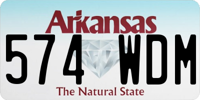 AR license plate 574WDM