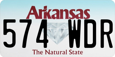 AR license plate 574WDR