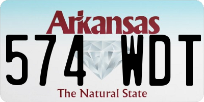 AR license plate 574WDT