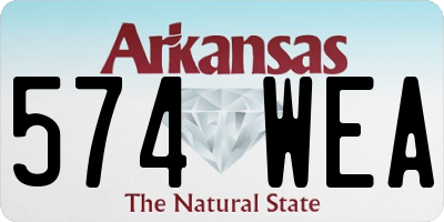 AR license plate 574WEA