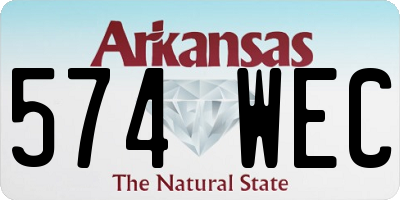 AR license plate 574WEC