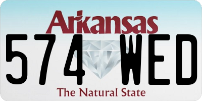 AR license plate 574WED