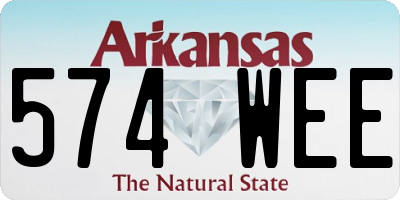 AR license plate 574WEE