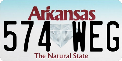 AR license plate 574WEG
