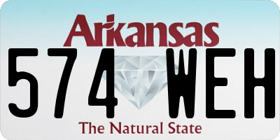 AR license plate 574WEH