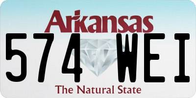 AR license plate 574WEI