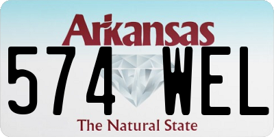 AR license plate 574WEL