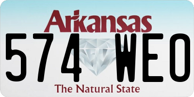 AR license plate 574WEO