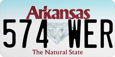 AR license plate 574WER