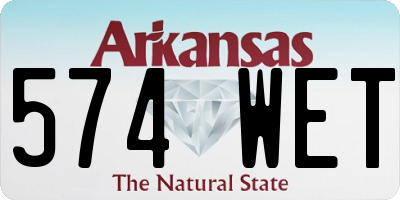 AR license plate 574WET