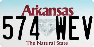AR license plate 574WEV