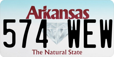 AR license plate 574WEW