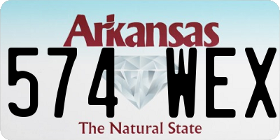 AR license plate 574WEX