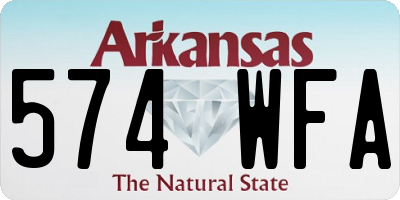 AR license plate 574WFA