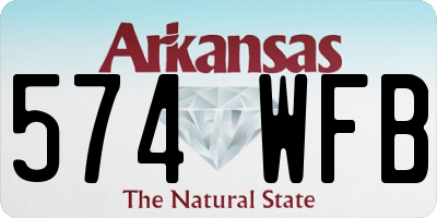 AR license plate 574WFB