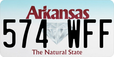 AR license plate 574WFF