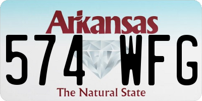 AR license plate 574WFG