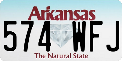 AR license plate 574WFJ