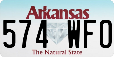 AR license plate 574WFO