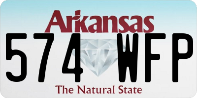 AR license plate 574WFP