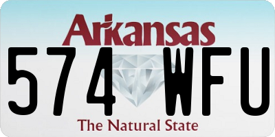 AR license plate 574WFU