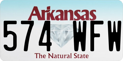 AR license plate 574WFW