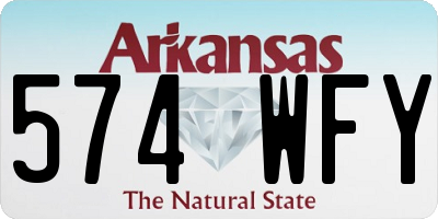 AR license plate 574WFY