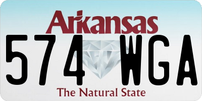 AR license plate 574WGA