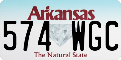 AR license plate 574WGC