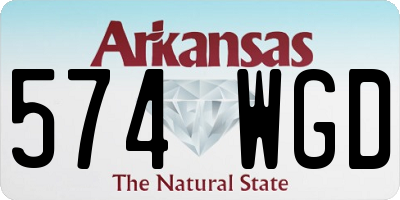 AR license plate 574WGD