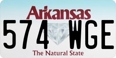 AR license plate 574WGE