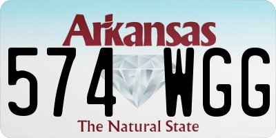 AR license plate 574WGG