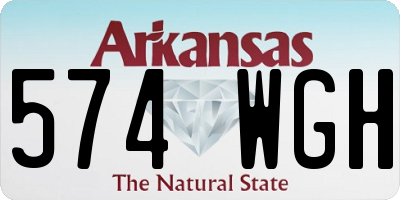 AR license plate 574WGH