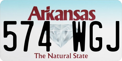 AR license plate 574WGJ