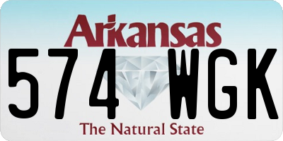 AR license plate 574WGK