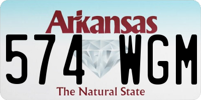AR license plate 574WGM