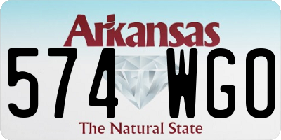 AR license plate 574WGO
