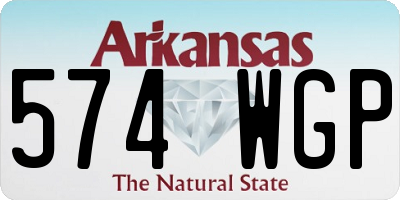 AR license plate 574WGP
