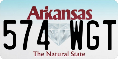 AR license plate 574WGT