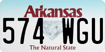 AR license plate 574WGU