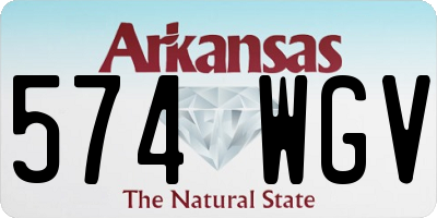AR license plate 574WGV