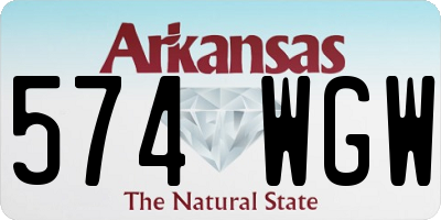 AR license plate 574WGW