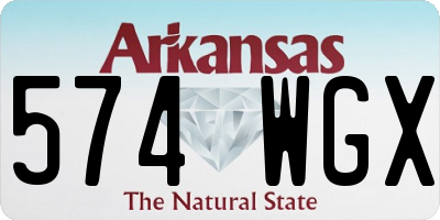 AR license plate 574WGX
