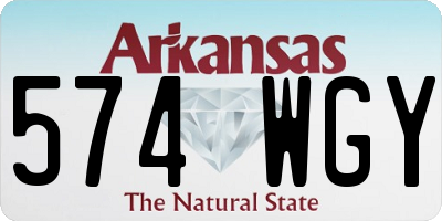 AR license plate 574WGY