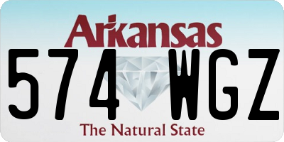 AR license plate 574WGZ