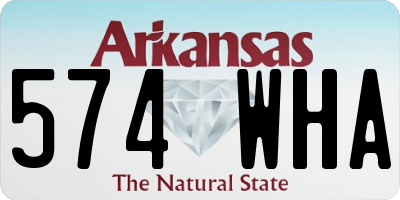 AR license plate 574WHA