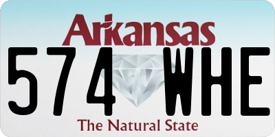 AR license plate 574WHE
