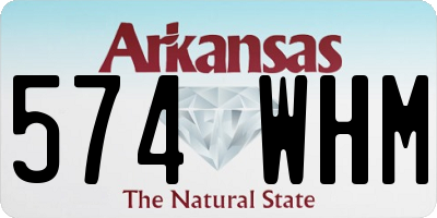 AR license plate 574WHM