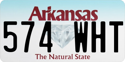 AR license plate 574WHT