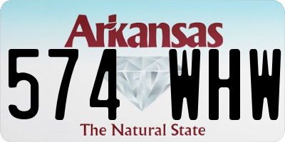 AR license plate 574WHW